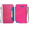 Hot Pink Fashion Leechee Vein Leather Skin Protect Case For Samsung Galaxy Note i9220