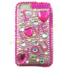 Hot Pink Love Detachable Bling Hard Case Cover Shell For iPod Touch 3