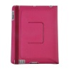 Hot Pink Stand Leather Case for iPad 2 With Good Quality