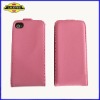 Hot Pink Super Slim Flip Leather Case for iPhone 4S/4, High Quality, New Arrival, Hot Sale, Laudtec