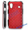Hot Red Plastic Electroplated Edge Frosted Diamond hard case for samsung galaxy ace s5830