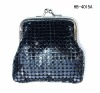 Hot Sale 4mm metallic bag hanging cosmetic bag  metal mesh cosmetic bag DL-HB4015