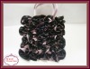 Hot Sale Purple-Black Flower Evening HandBag