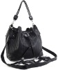 Hot black Genuine Leather purses and handbags for Women