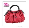 Hot!!!fashion bead handbag made of pu,removable and adjustable