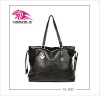 Hot lady handbag made of imported pu black colour