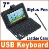 Hot! leather case with keyboard for 9.7 inch tablet pc