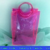 Hot pink PVC handbag