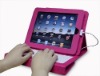 Hot!pink leather case bluetooth keyboard for ipad 2