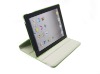 Hot sale-360 degree new green leather case for ipad 2 cover