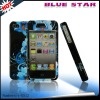 Hot sale blue flower design case for iphone 4g/4gs