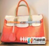 Hot sale brand trendy PU ladies handbags and purse,61424