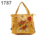 Hot sale design ladies yellow pu leather bags