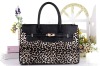 Hot sale fashion leopard-print leather handbag 016