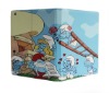 Hot sale high quality Smurfs Style high quality leather case for ipad 2