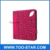 Hot sell Leopard Style Leather Case with Kickstand for iPad 2,