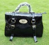 Hot sell black leather handbags for women