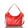 Hot sell genuine leather red handbag