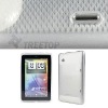 Hot selling crystal case for HTC Flyer TPU coated, cover for HTC Flyer cover