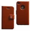 Hot selling table talk flip leather case for iphone 4S/4G