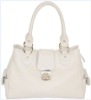 Hot selling twistlock pocket satchel basg new trend 2012 leather handbag