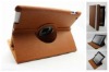 Hot selling wholesale and retail leather case with holder for Ipad 2,360 degrees rotation!!!