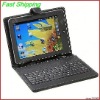 Hot! tablet pc leather case bluetooth keyboard