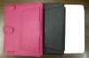 Hotselling PU leather case with stand for ipad 2 black/white/hotpink