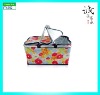 Household Reusable Collapsible Foldable Market Tote Laundry Wash Shopping Fabric Folding shoping Basket