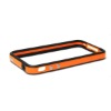 Hybrid PC + Silicone Bumpers for iPhone 4/4S (Black/Orange)