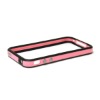 Hybrid PC + Silicone Bumpers for iPhone 4/4S (Black/Pink)