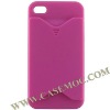 ID Credit Card Hard Case for iPhone 4(Hot pink)