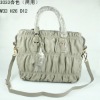 (In stock) 2011 new handbags,beige color,full leather, Messenger bag folds sheepskin Korean women ladies handbag,Brand bags