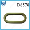 Inner 1" Brass Plated Bag Oval Flat Buckle Ring