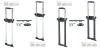 Inner trolley handle aluminum tube luggage handle and wheel trolley accessory