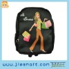 JSMART backpack M&L shopping girl BLACK