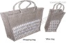 JUTE BAG WITH HANDLOOM NET