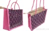 JUTE SHOPPING BAG WITH HANDLOOM FABRIC