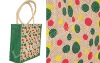 JUTE SHOPPING BAG WITH POLKA DOTS