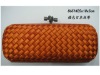 Japan Ribbon Orange Genuine Leather Clutch Bags