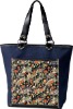 Japanese traditional textile pattern canvas sports basket tote bag