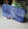 Jeans pu leather purse travel wallet