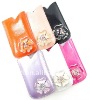 Jeweled Flower Case For iPhone 4 Smooth Leather