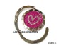 Jeweled handbag hanger/crystal bag hook.