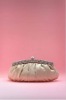 Jeweled satin evening bag lady clutch