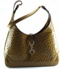 Just Leather Medium Shoulder Bag Handbag Ostrich Pattern