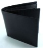 Just Leather Mens Wallet Card Holder 15 Card Slots Black Cowhide Leather