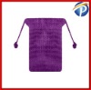 Jute Drawstring Bag Purple