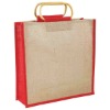 Jute bag with bamboo handle