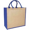 Jute bag with cotton handle